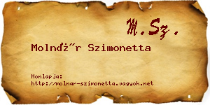 Molnár Szimonetta névjegykártya