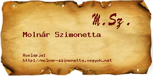Molnár Szimonetta névjegykártya